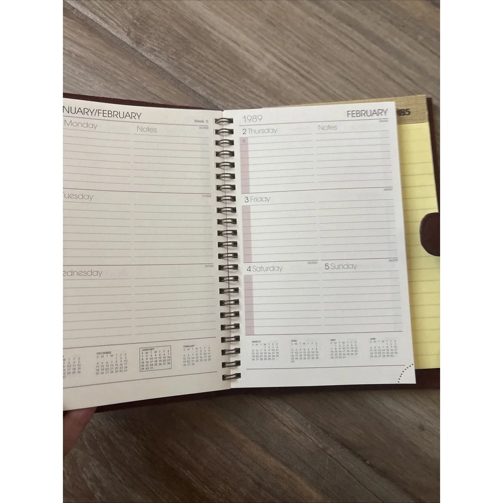 Dilana Design Group 1985 Burgundy Genuine Eel Skin Planner 6